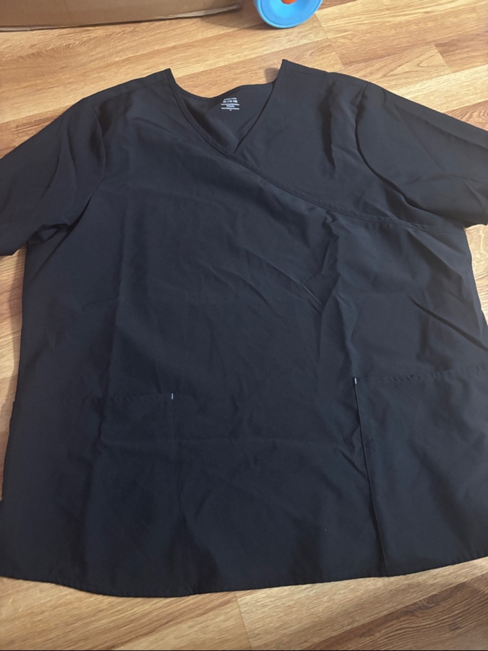 Men's Black V-Neck Scrub Top - Professional Medical Shirt